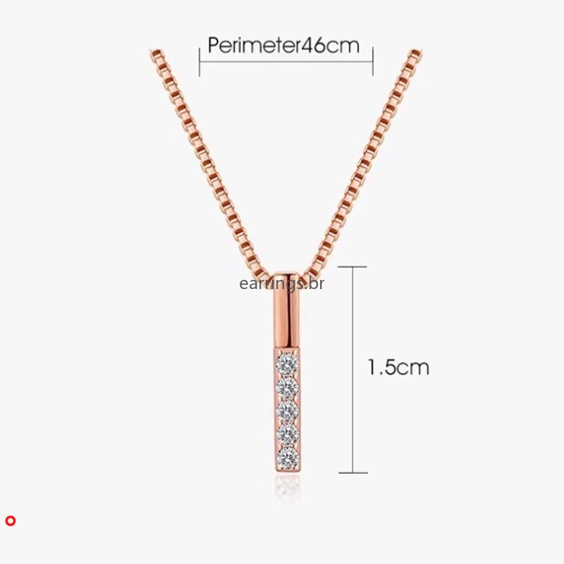 Vòng cổ mặt hình khối đơn giản cho nữ