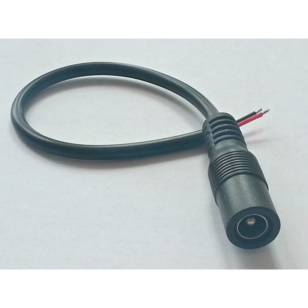 Dây nguồn DC 5.5*2.1mm - Loại thường và chống nước - Cặp dây jack đực và cái - Đen