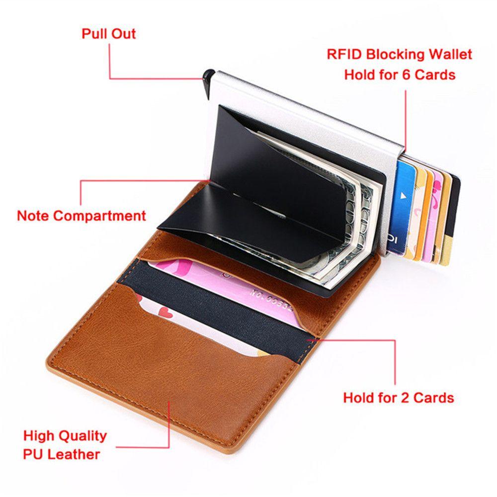 UUMIR Ví Nhôm RFID Tự Động Bật Lên