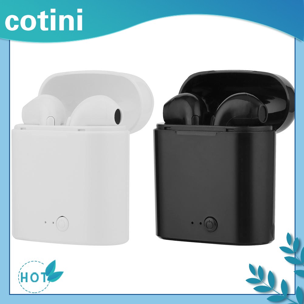 Tai nghe i7s TWS không dây mini Bluetooth kèm hộp sạc cho iOS