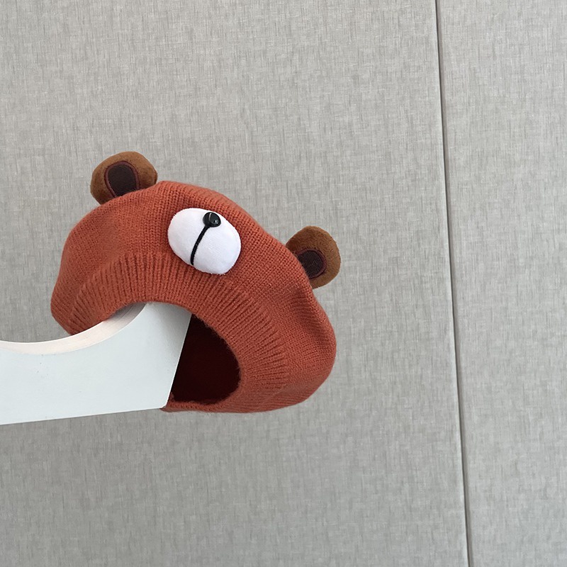 Mũ Beanie Dệt Kim Co Giãn Giữ Ấm Phong Cách Hàn Quốc Thời Trang Thu Đông Cho Bé Trai / Gái