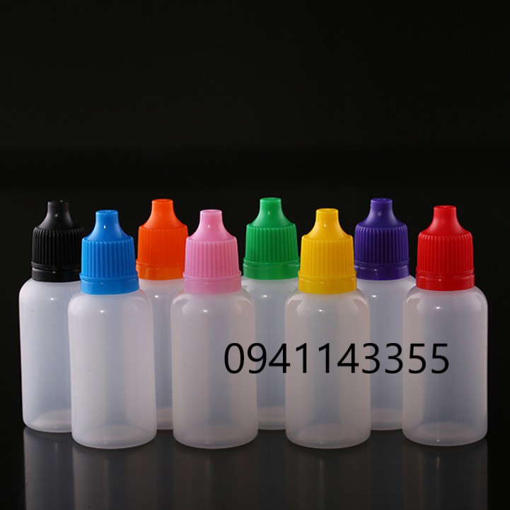 Chai nhựa 5ml 10ml nhựa PE bộ 10 chai, màu ngẫu nhiên, làm đồ handmade, chai đựng du lịch