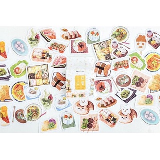 Bộ 46 Sticker Món Ăn Hàn Quốc dán trang trí E27