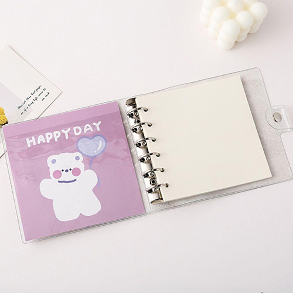 Sổ Tay MMLUCK Bìa Vuông Họa Tiết Hoạt Hình Kpop Agenda Lấp Lánh
