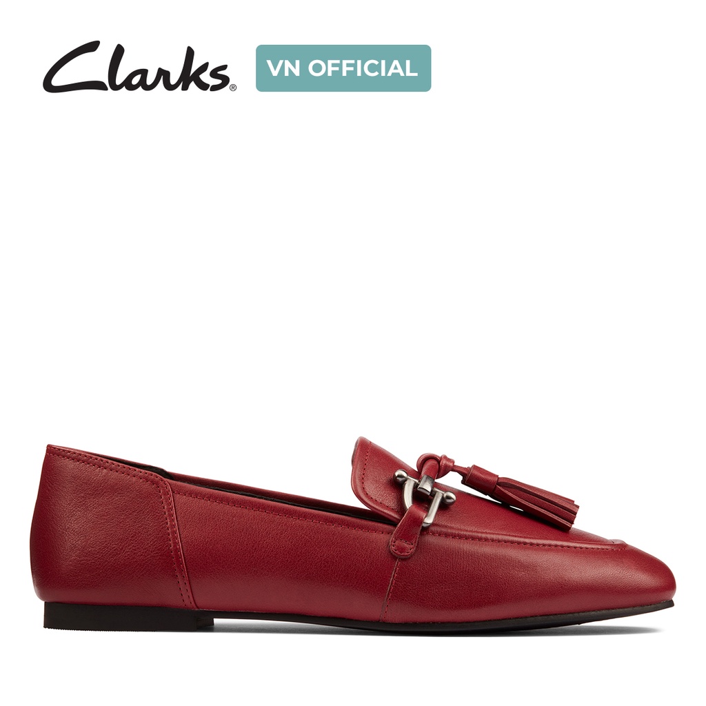 Giày Lười Nữ CLARKS Pure2 Tassel Màu Wine