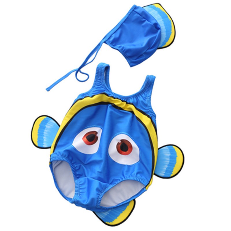 Đồ bơi bikini cho bé 6-23 kg kèm mũ hình cá Nemo ngộ nghĩnh