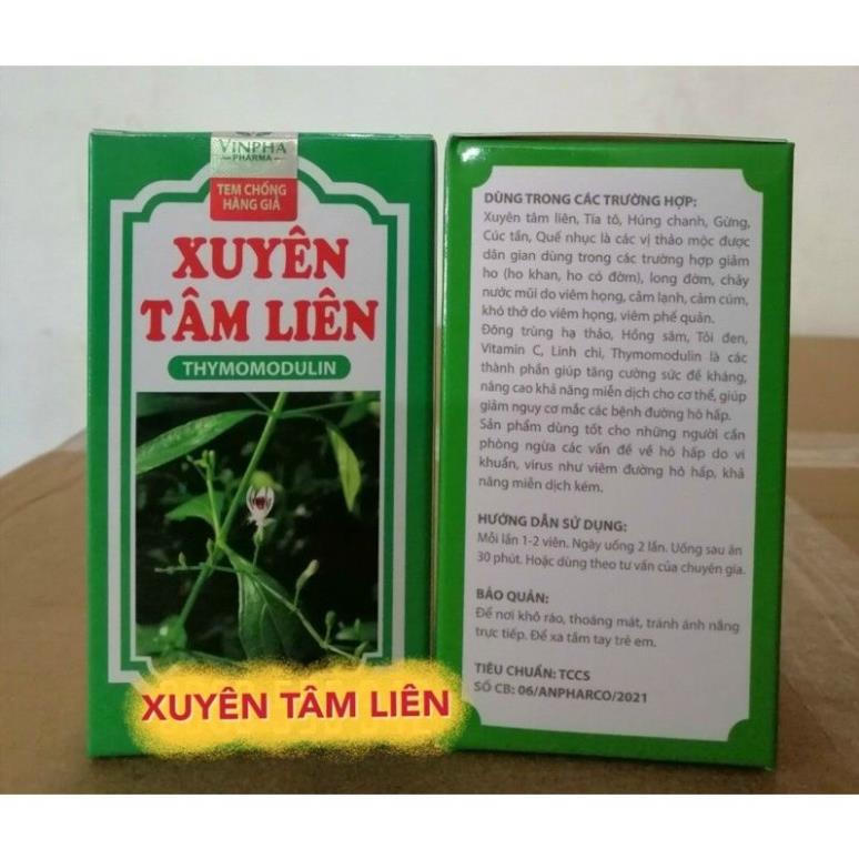 Viên uống thảo mộc Xuyên tâm Liên Hỗ trợ phòng ngừa các vấn đề về hô hấp ,người có miễn dịch kém