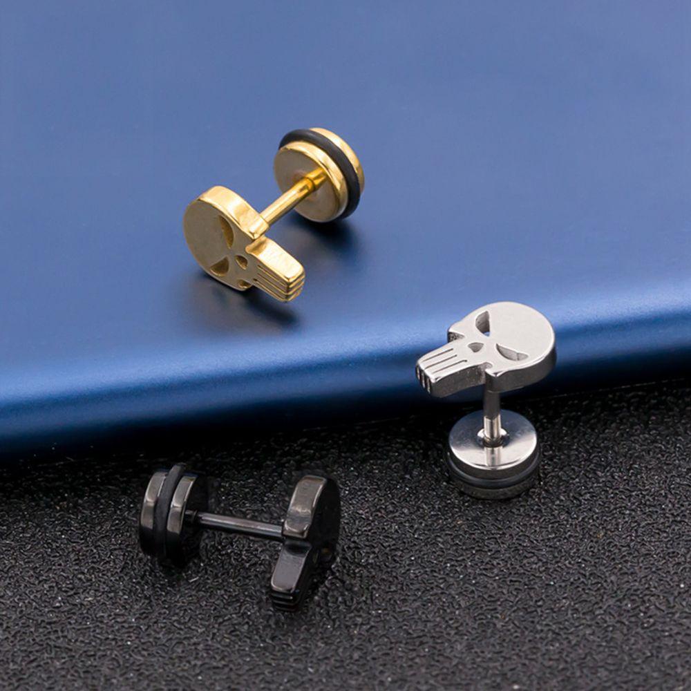 Bông Tai Hình Đầu Lâu Back2Lilife Phong Cách Punk Hàn Quốc Cá Tính Làm Quà Tặng Cho