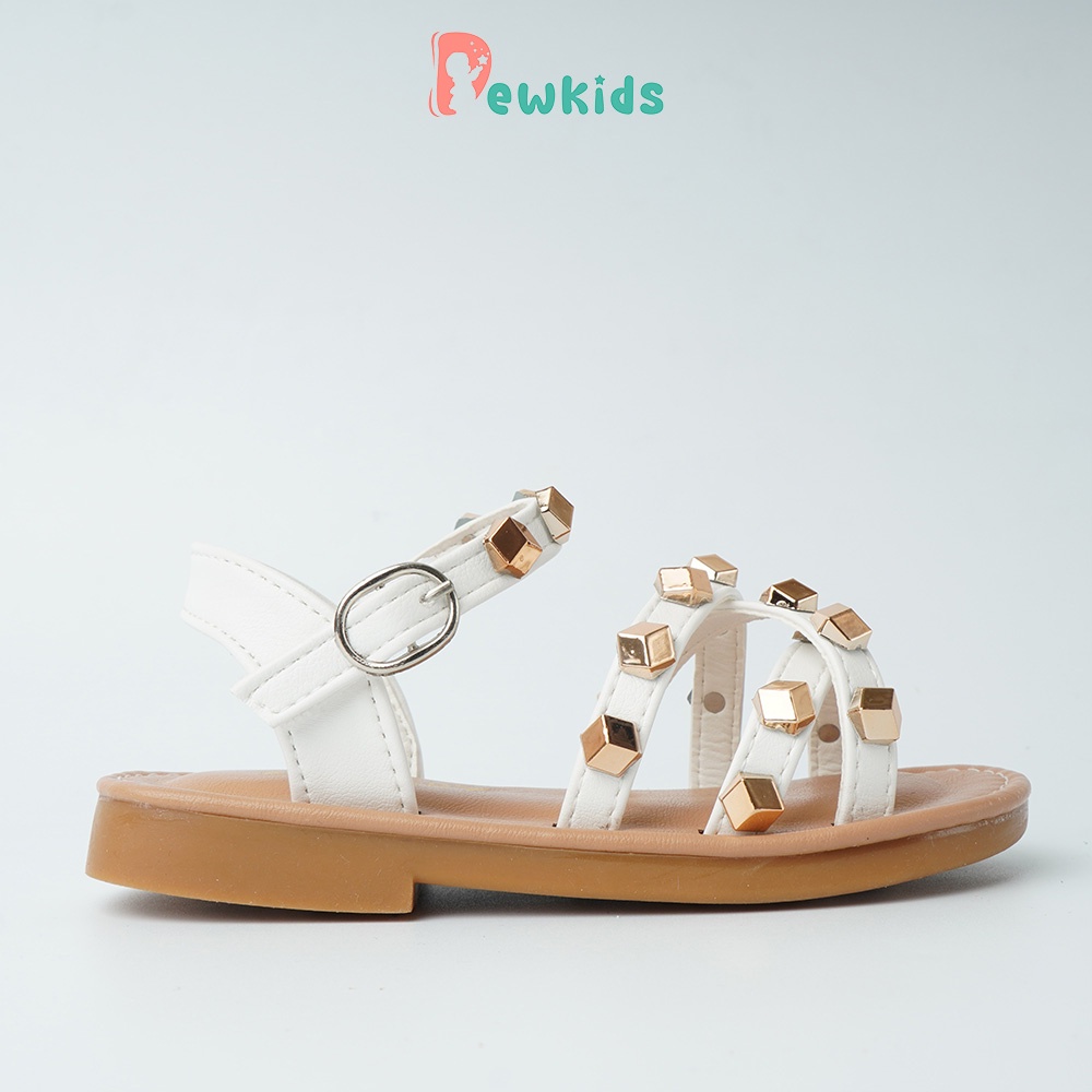 Dép sandal cho bé Dewkids đế bằng hở ngón phối đinh tán thời trang hè 2021 - TD003