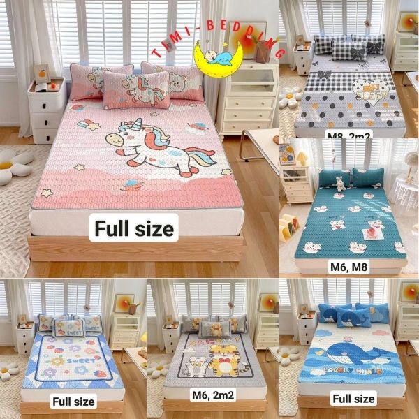 Chiếu cao su non điều hòa 3D hình con vật cute dày dặn, thoáng mát, không thấm mồ hôi – Timibedding