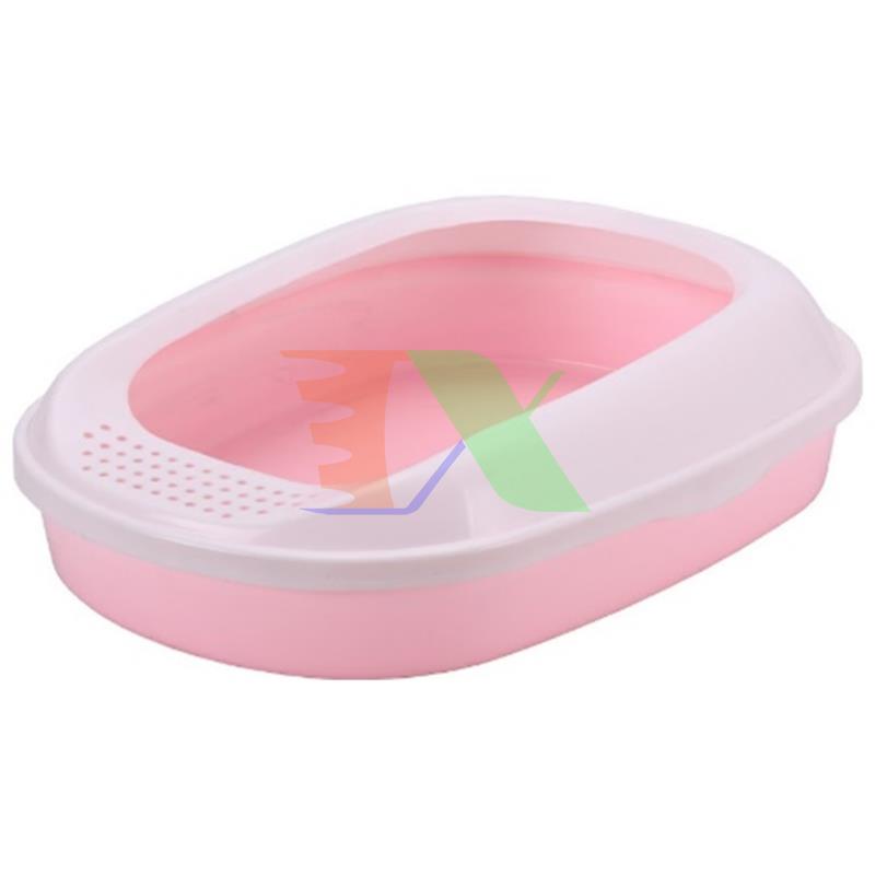 Khay vệ sinh Chó Mèo ECS-PET có ván giậm (Size S), Chậu cát vệ sinh Thú cưng Vật nuôi