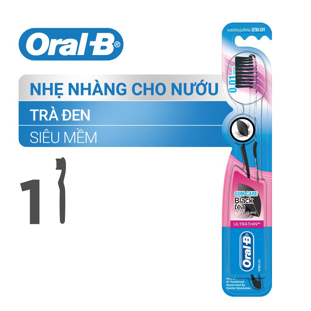 Bàn Chải Đánh Răng Oral-B Tinh Chất Trà Xanh/Trà Đen Gum Care Vỉ 1