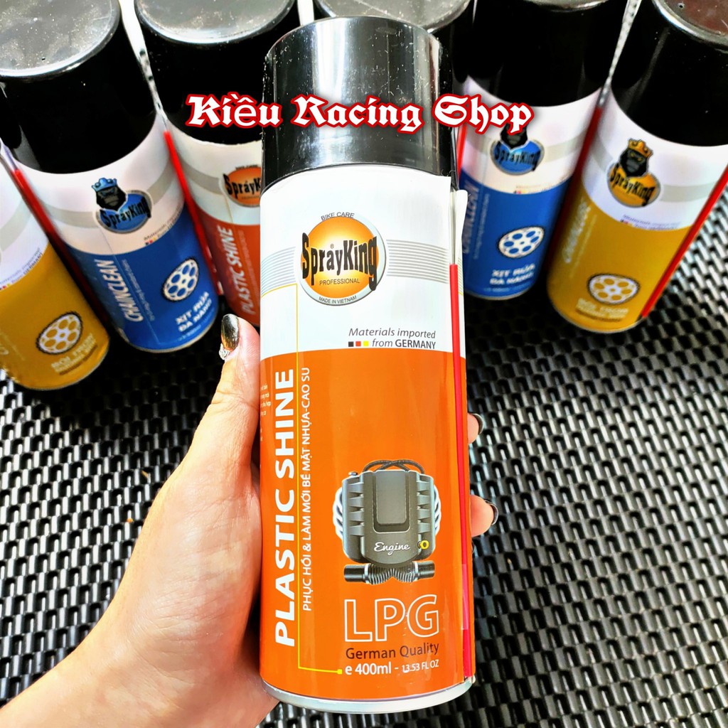 Combo Chai Xịt Vệ Sinh Sên Dưỡng Sên và Xịt Đánh Bóng Lốp xe SprayKing