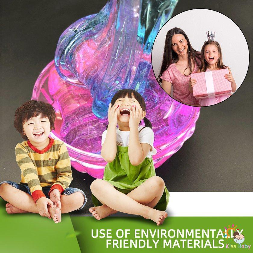 Đồ chơi chất nhờn ma quái DIY trong suốt như pha lê 60ml dùng làm quà cho bé