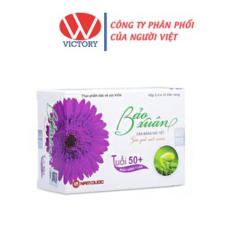 Bảo Xuân 50+ (Hộp 30 viên, Tím) - Viên uống cân bằng nội tiết tố nữ dành cho phụ nữ trên 50 tuổi -Victory pharmacy