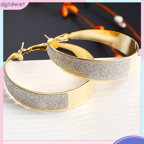 Cặp khuyên tai thiết kế dạng tròn đơn giản sang trọng tinh tế dành cho nữ