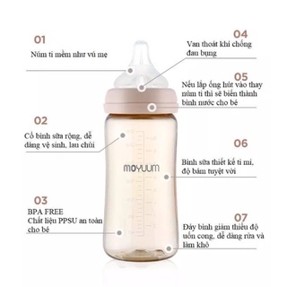 Bình sữa Moyuum 170ml/270ml Hàn quốc
