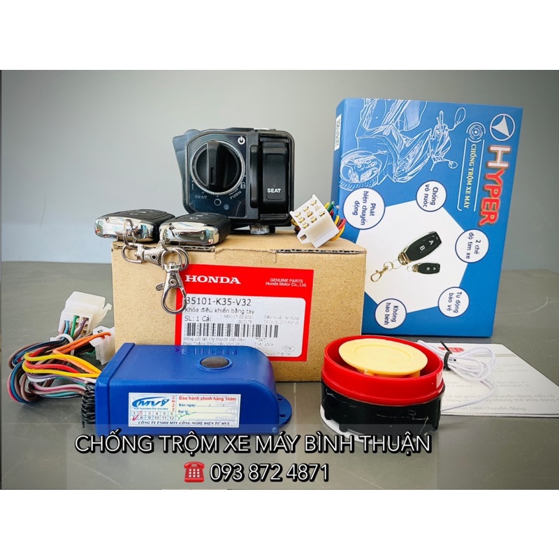 Full Bộ khoá Smartkey Honda kết hợp Hyper cho xe dòng Honda