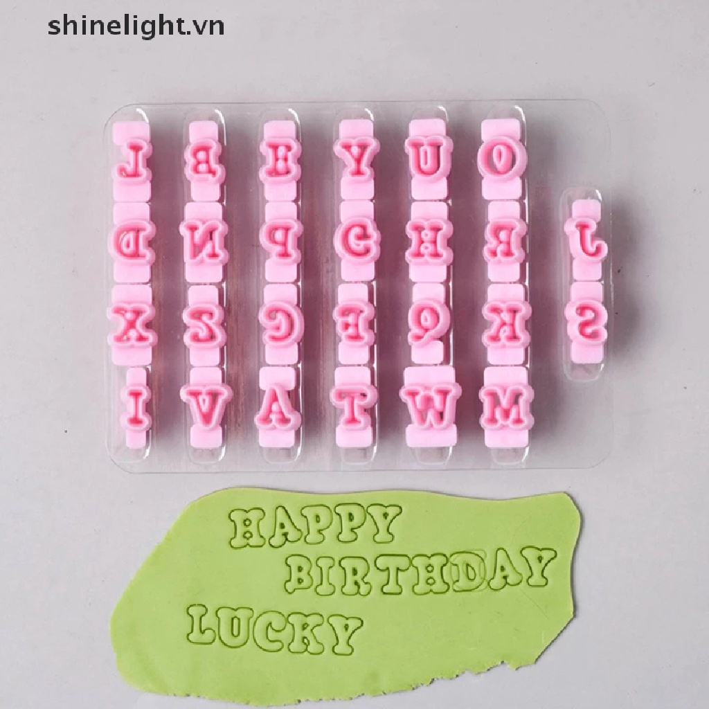 Khuôn Nhấn In Chữ Trang Trí Bánh Quy DIY