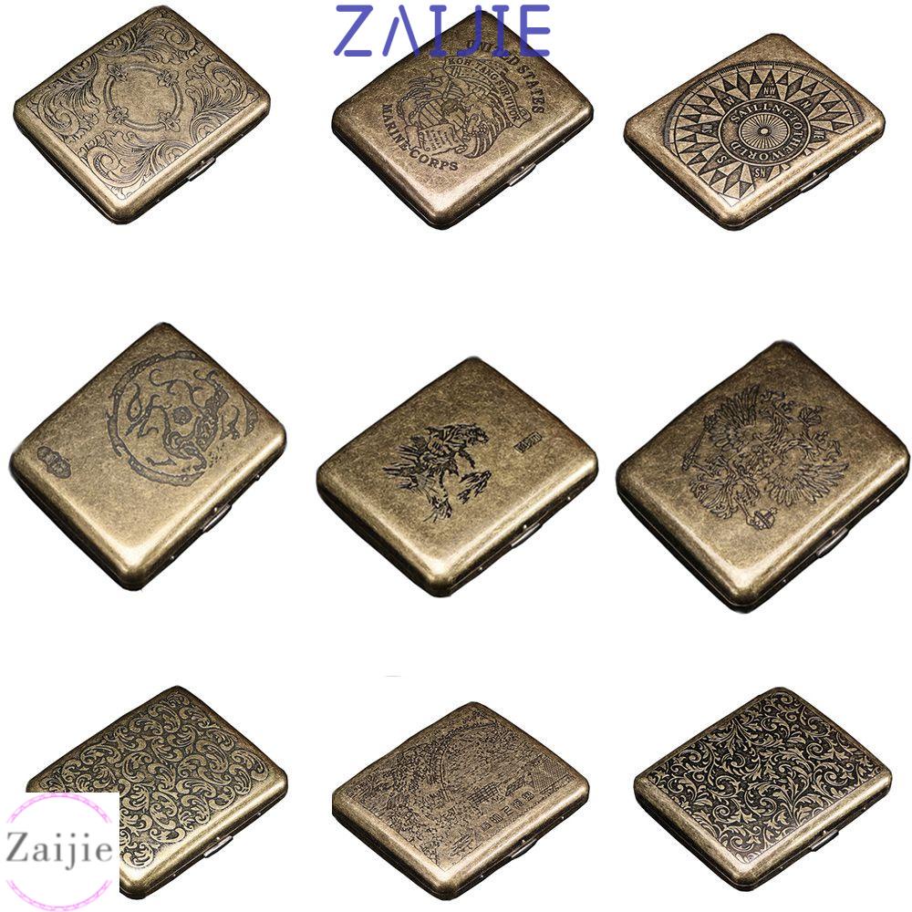 Set 20 hộp đựng thuốc lá bằng đồng thau chống nước phong cách vintage
