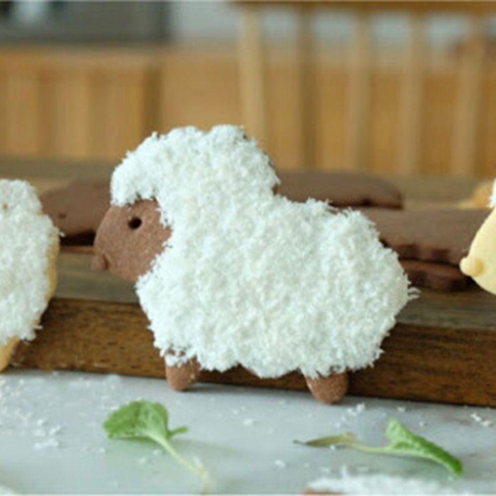 AUGUSTINA Khuôn Cắt Bánh Quy Hình Chú Cừu Bằng Thép Không Gỉ