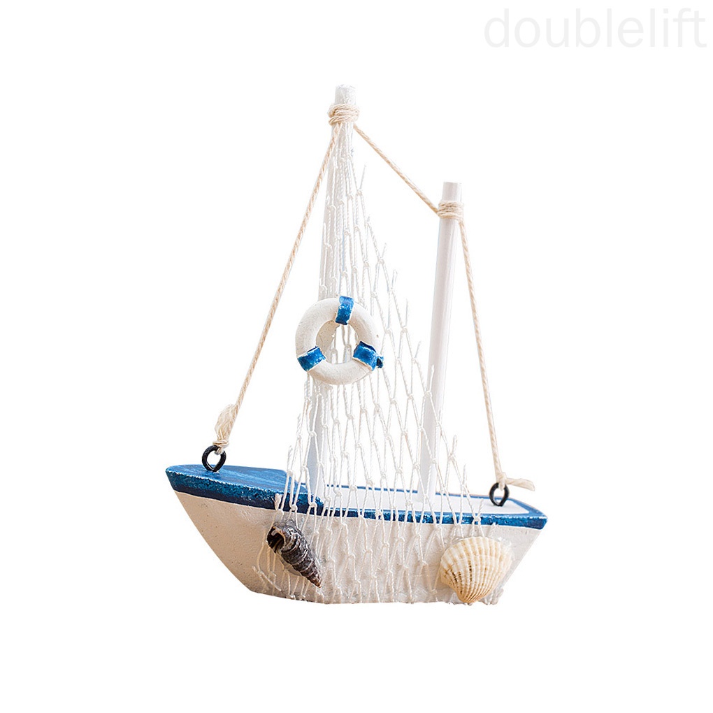 Đồ trang trí mô hình thuyền buồm mini bằng gỗ để bàn nhà cửa / văn phòng / khách sạn
