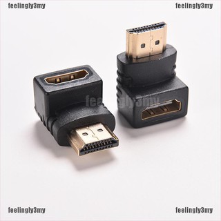 ❤Ada❤ Bộ chuyển đổi cáp HDMI góc phải Nam sang Nữ Đầu nối TV 270 90 độ HDTV