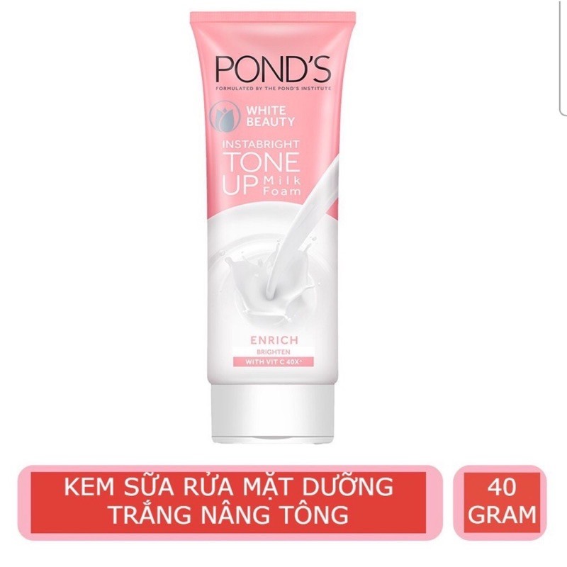 Kem sữa rửa mặt dưỡng trắng nâng tông Pond's White Beauty 40g