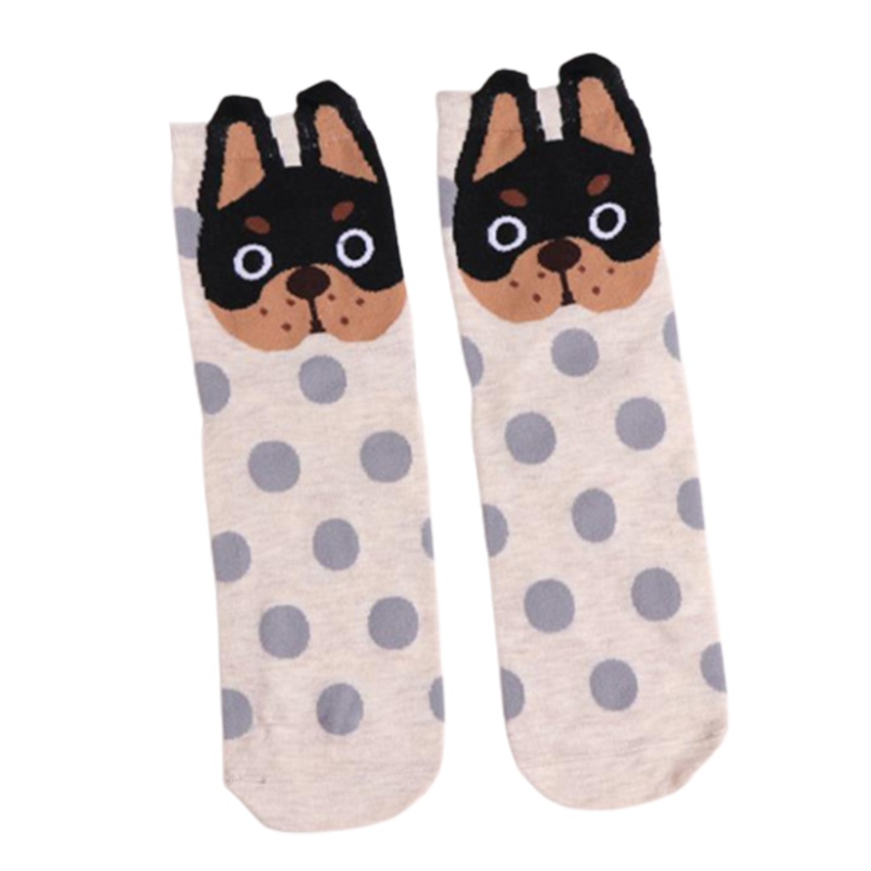 Vớ Cotton Họa Tiết Chó Hoạt Hình 3D Dễ Thương Cho Nam Và Nữ