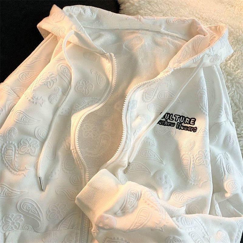 Áo khoác hoodie thêu chữ cuture Vân nổi
