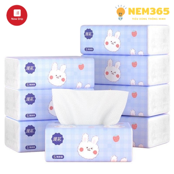 Gói giấy ăn rút hình thỏ, hàng nội địa trung hot, dai dai, mềm mịn