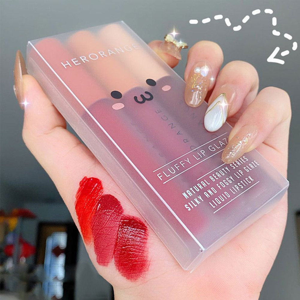 Set 3 son môi Hero Orange chất son mềm cao cấp dễ trang điểm