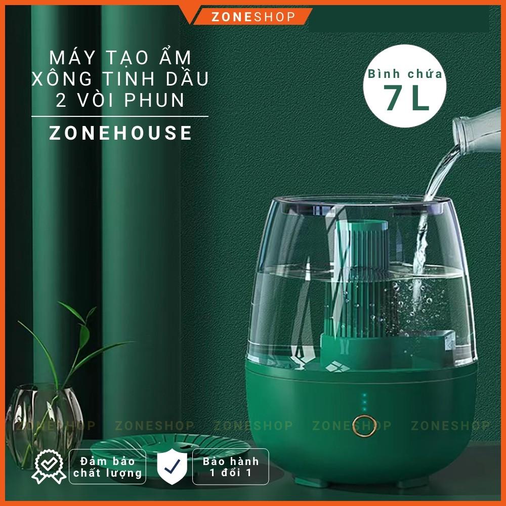 Máy xông tinh dầu tạo ẩm hoa quả ZONEHOUSE vòi phun kép mạnh mẽ, xông xả chanh, trái cây, tạo ion thơm phòng [ZONESHOP]