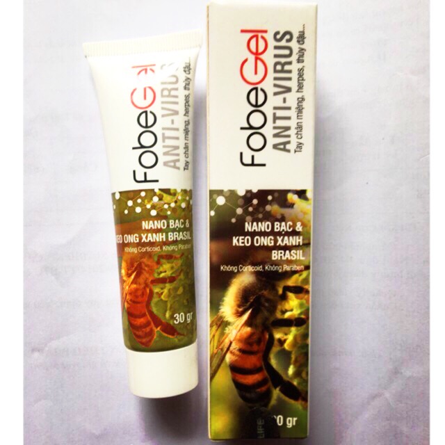 Gel bôi lở loét FobeGel Anti Virus (mụn nước gây ra bởi virus tay chân miệng, thuỷ đậu, herpes, zona...trẻ từ 6tháng)