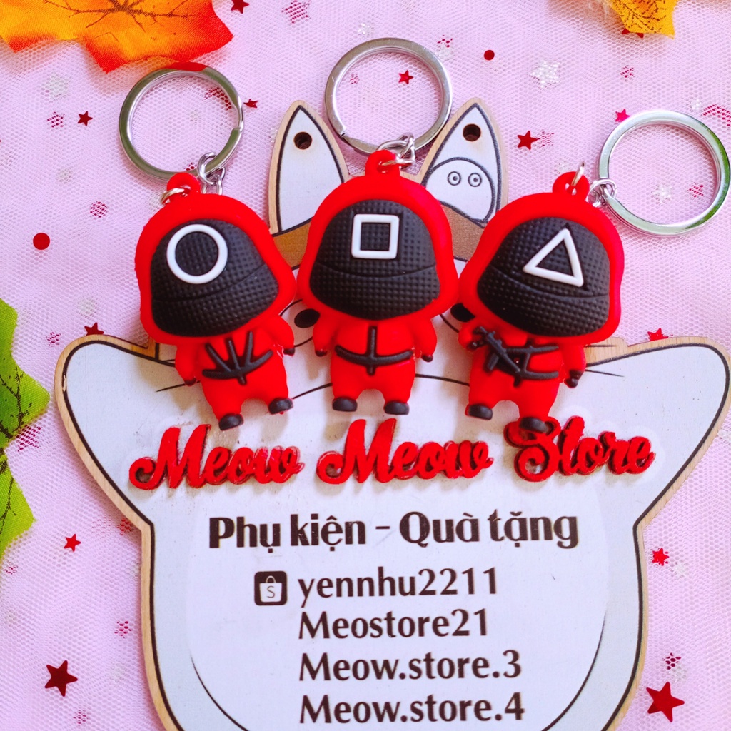 ❣️Ảnh MeowMeow❣️ Móc Khoác Squid Game - Móc Khoá Mochi Siêu Cưng