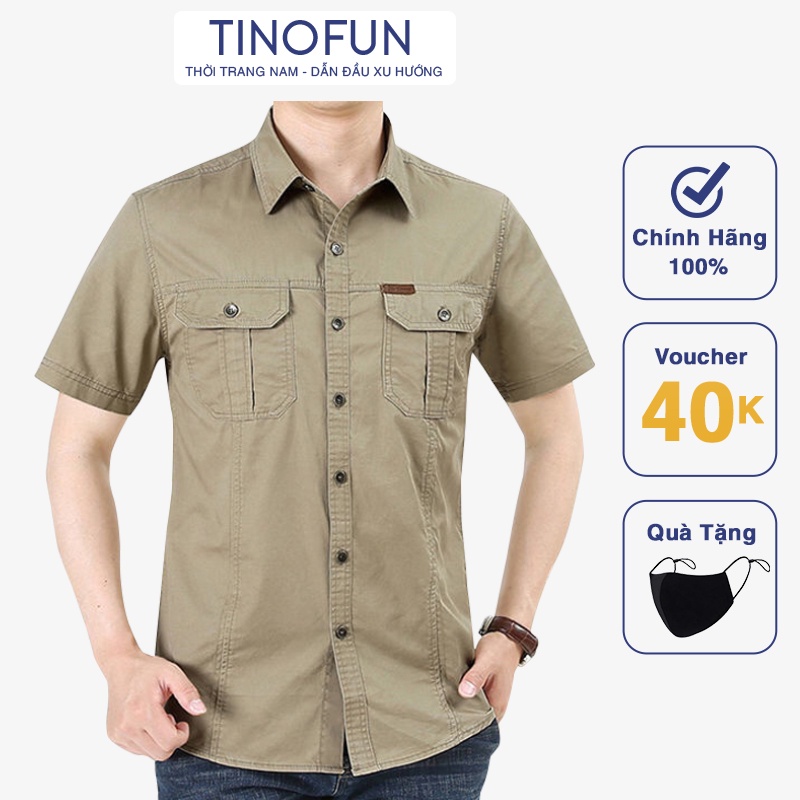 Áo sơ mi nam dài tay TINOFUN vải kaki mềm mịn thể thao đẹp mã "KC-A" cho dân văn phòng, công sở mùa thu đông