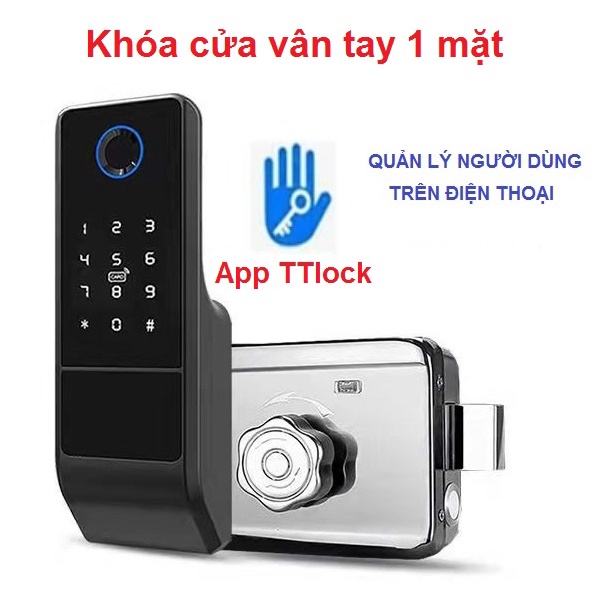 Khóa Cửa vân tay KC01 Sữ Dụng App TTLock - 1 Mặt, 2 mặt vân tay ( tùy chọn)