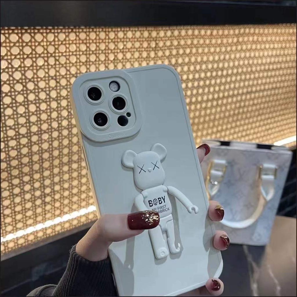 Ốp điện thoại mẫu Bearbrick sang trọng cho iPhone 13 Pro Max i13 13pro 11 Pro Max i11
