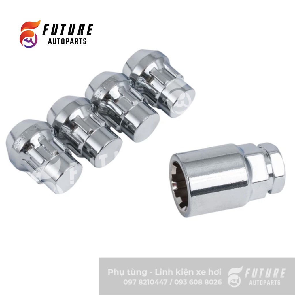 Bộ ốc khóa chống trộm bánh xe ô tô kèm khẩu mở - Future Autoparts