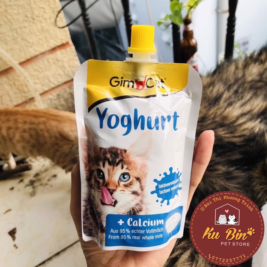 Yoghurt Gimcat - Sữa Chua Bổ Sung Lợi Khuẩn Tiêu Hoá , Canxi Cho Mèo 150g