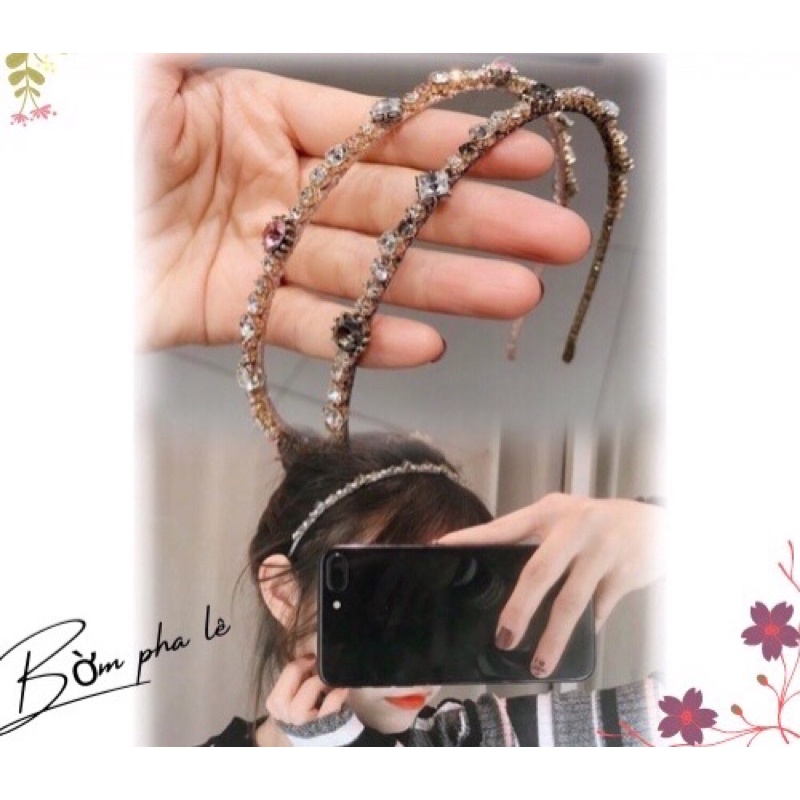 Bờm tóc đá pha lê / Băng đô đính đá pha lê , phụ kiện tóc nữ , thời trang tóc tiểu thư - Hari Korea Accessories