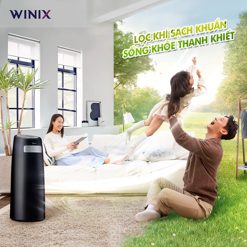 [Mã ELHA10 giảm 6% đơn 5TR] Máy lọc không khí Winix TOWER QS ATSU305-HKV tích hợp nghe nhạc với loa Bluetooth JBL