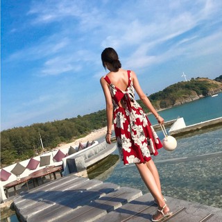 Đầm Hoa Hở Lưng Thời Trang Dành Cho Nữ