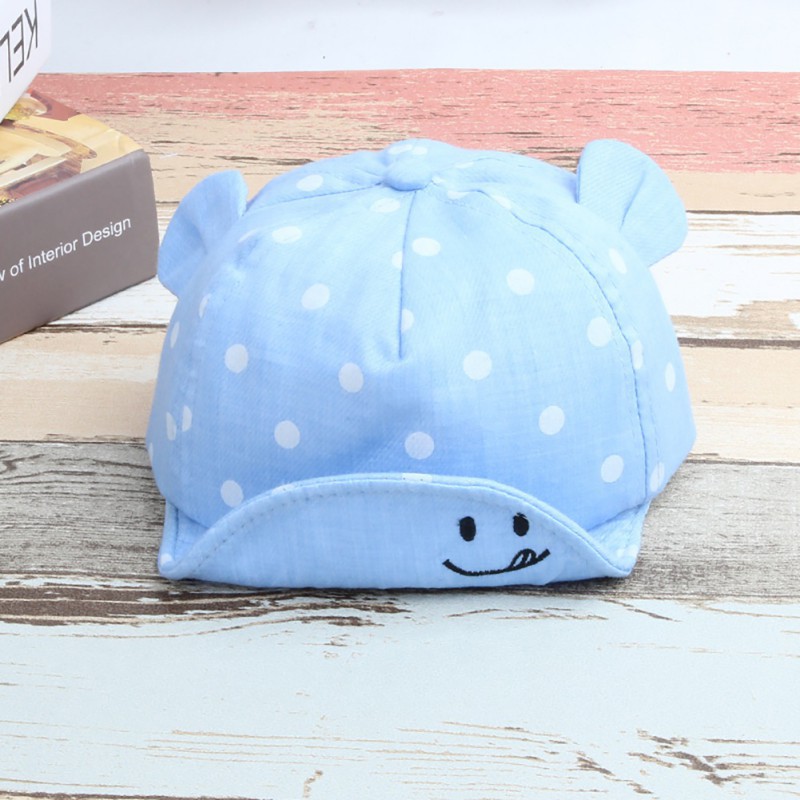 Mũ lưỡi trai chấm bi cho bé