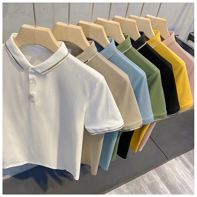 MH ÁO POLO CỔ BẺ PHỐI VIỀN 4M CHO NAM- Mẫu mới | BigBuy360 - bigbuy360.vn