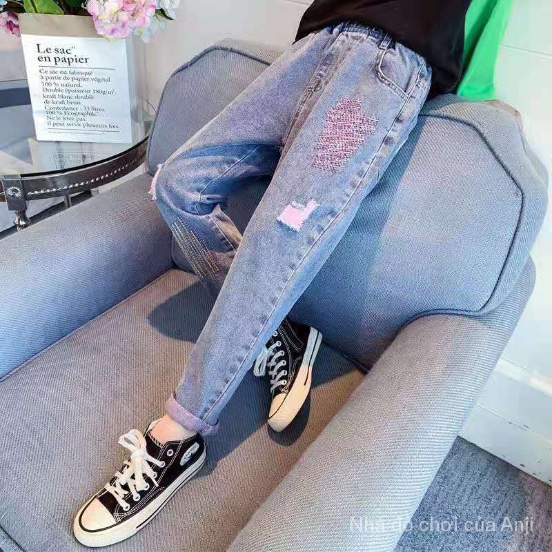 Quần Jeans Ống Rộng Thời Trang 2021 Cho Bé Gái