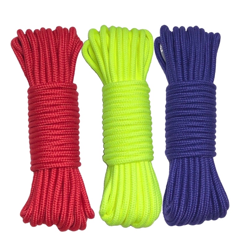 5-&gt;20 mét - Dây dù tròn 5mm có lõi màu neon mền đẹp, chắc chắn dùng làm macrame, căng lều, trang trí