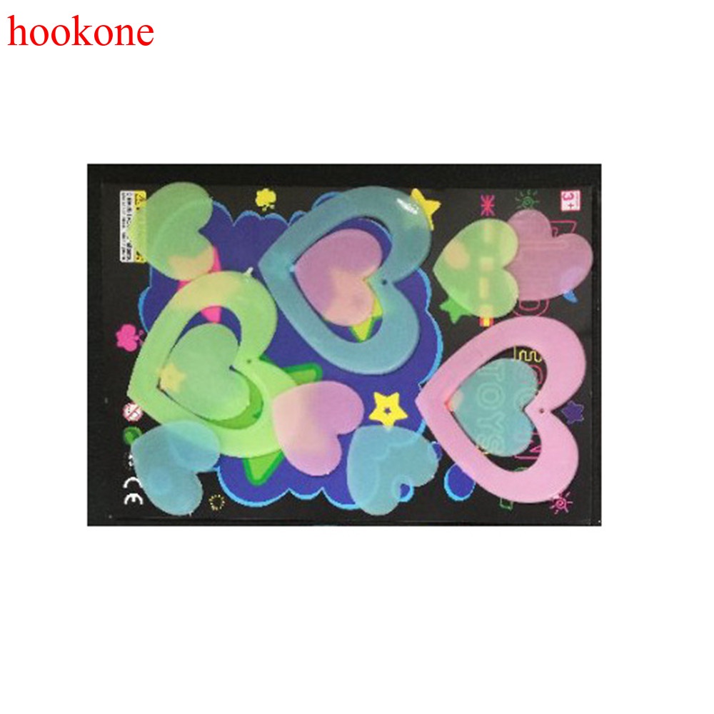 1 bộ sticker dán tường hình ngôi sao và mặt trăng 3D phát sáng trong đêm dùng trang trí phòng trẻ em