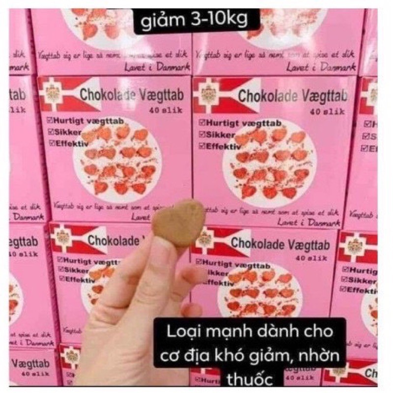 Kẹo Socola Giảm Cân - Chokolade Vaegttab Full hộp 40 viên