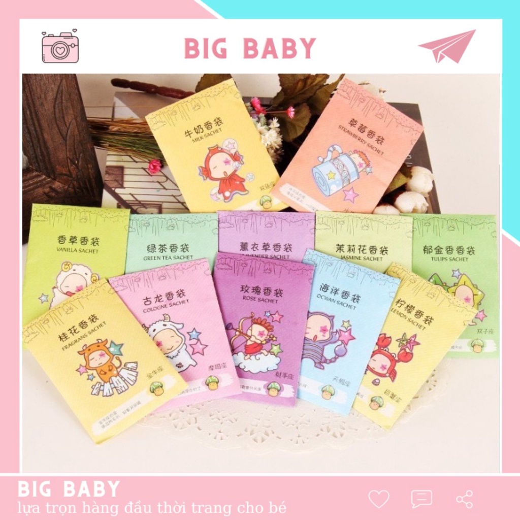 Túi Thơm Mini 12 Cung Hoàng Đạo Chống Ẩm Nấm Mốc Tủ Quần Áo Bing Baby